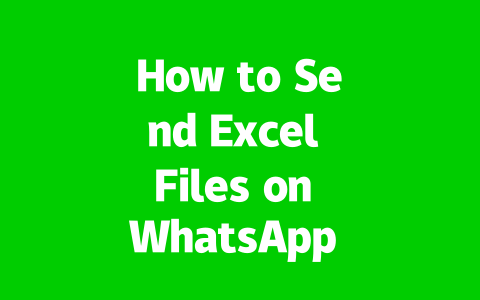 How to Send Excel Files on WhatsApp Without Hassle in 2025?