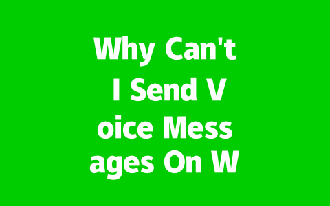 Why Can’t I Send Voice Messages On WhatsApp? 2025 Easy Fixes
